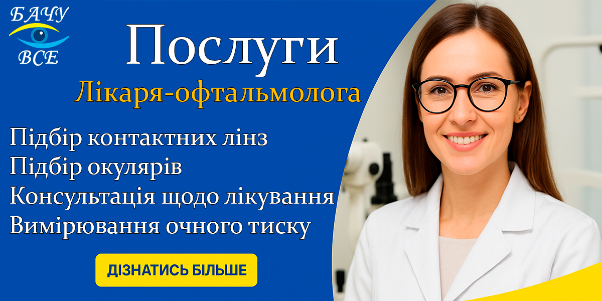 Послуги Лікаря-офтальмолога
